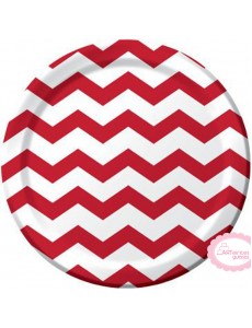 Pratos Chevron Vermelho